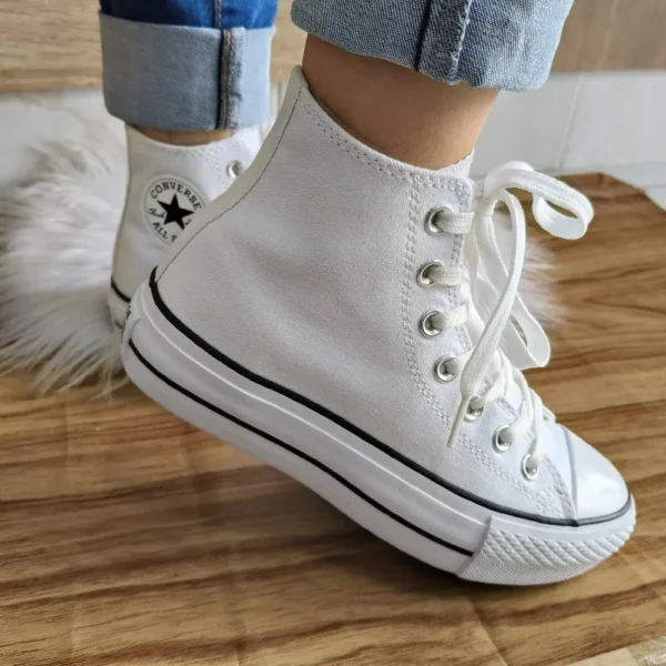 Tenis Tipo Bota Blanco Converse