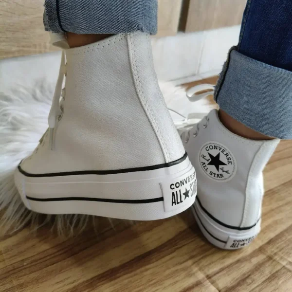 Tenis Tipo Bota Blanco Converse