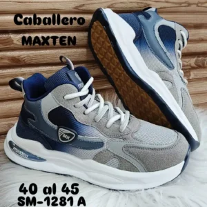 Tenis tipo Bota Maxten Gris/Azul