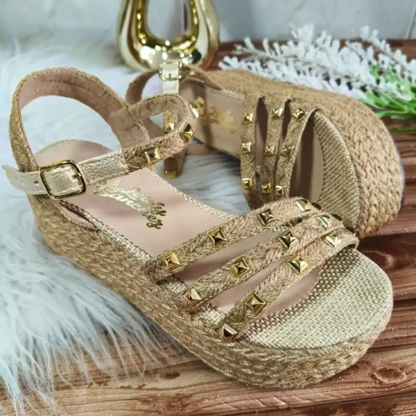 Sandalia con Plataforma en Yute
