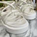 Sandalias Tipo Canoa Blancas para mujer