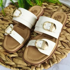 Sandalia Plana Nasly Talco