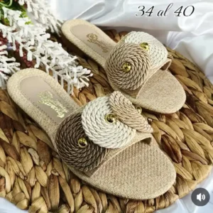Sandalia Plana en Yute Artesanal