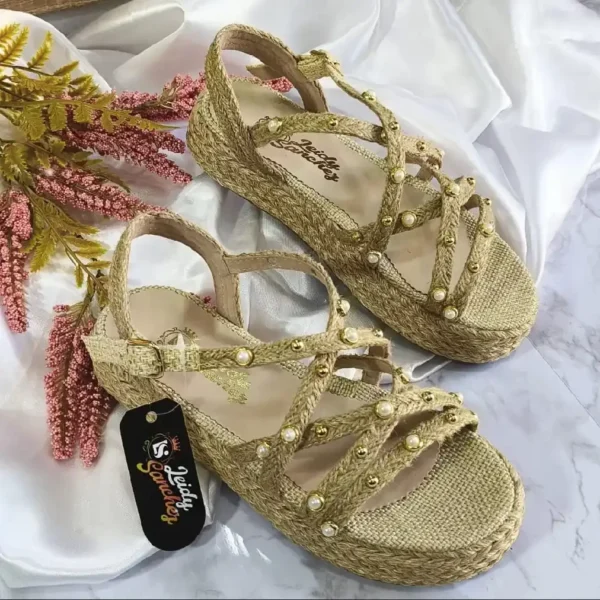 Sandalias con Plataforma en Yute
