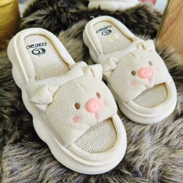 Pantuflas con capellada en hilo