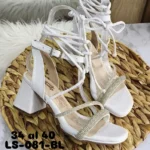 Tacones Blancos con Tiras Alargadas