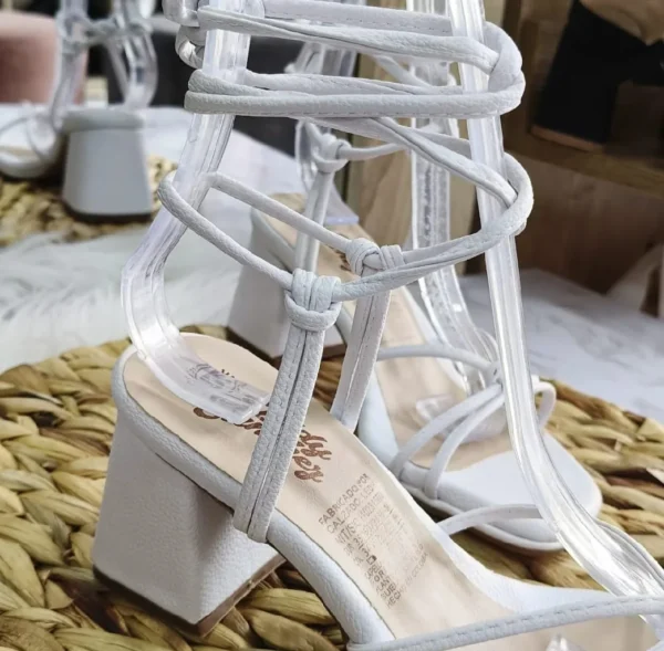 Zapatos de Tacón Ledy Blancos para Mujer