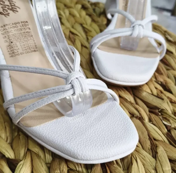 Zapatos de Tacón Ledy Blancos para Mujer