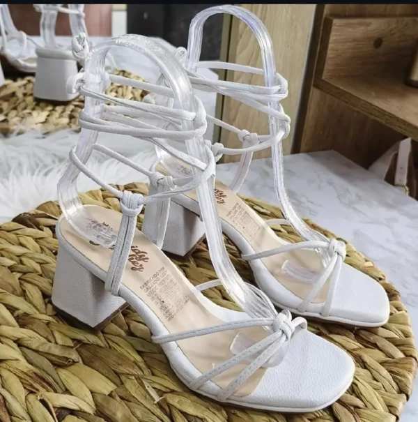 Zapatos de Tacón Ledy Blancos para Mujer