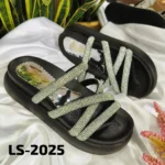 Sandalia Canoa con Tiras Brillantes