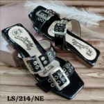 Sandalia Plana Negra para Dama