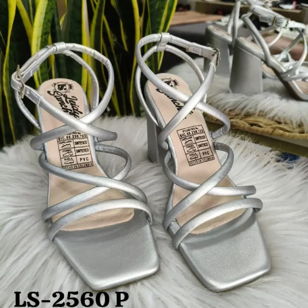 Tacón Cubano Plateado