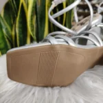 Tacón Cubano Plateado