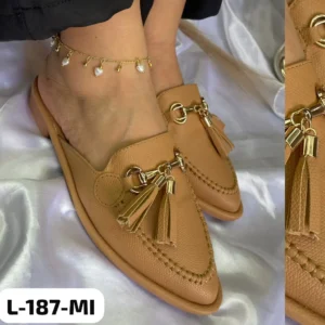 L-183MI Zuecos - Mules Miel para Mujer