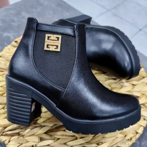 L-5380-NE Botines de Tacón Negros para Dama