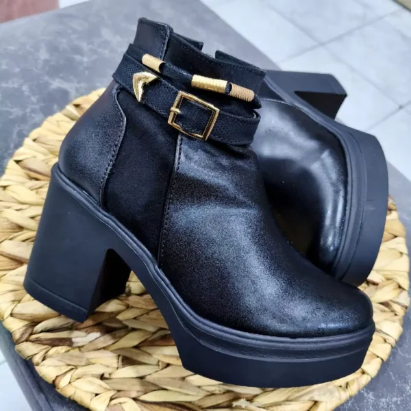 Botines de Tacón Negro para mujer