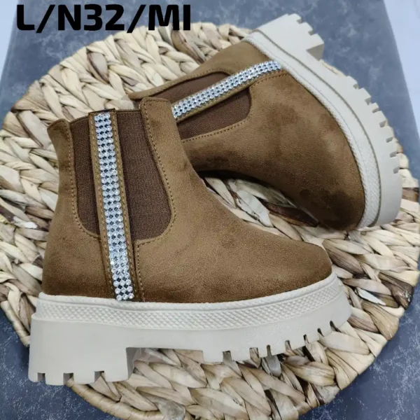 L-N32-MI Botines de Gamuza para Niña