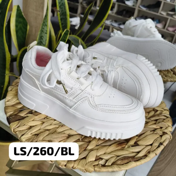 LS-260-BL Tenis Deportivo blanco para Mujer