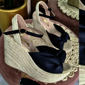 LS-13-25 Sandalias con Moño - Plataforma en Yute