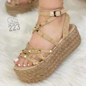 Sandalia de Plataforma en Yute