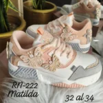 RN-222 MATILDA (2) Tenis para Niña con apliques de mariposa