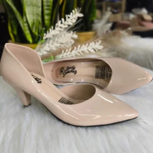 Zapatos de Tacón en Charol Nude para mujer