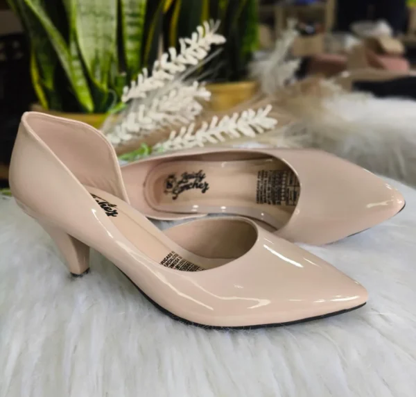 Zapatos de Tacón en Charol Nude para mujer