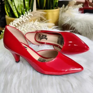 Zapatos de Tacón Tipo Charol Rojos